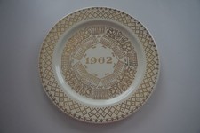 Vintage 1962 Gold Plated Calender Plate picture