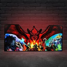 20 Inch Dungeons and Dragons Pinball Topper 3D Printed LED Light Box Game Decor picture