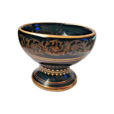 Neofitou Keramik Greece Hand Made 24K Gold Plated Ceramic Candle Holder  picture