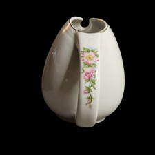 Vtg Hall's Superior Quality Kitchenware Rose White Ceramic Pticher #658 7