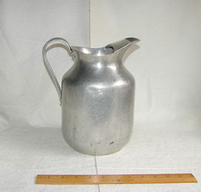 Vtg Dura-Ware Aluminum 4 Qt. PITCHER w/Ice Lip, Restaurant, New York MCM picture