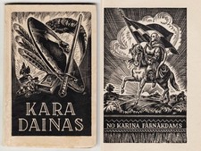 1943 Latvia LETTLAND WW II German Occup WAR SONGS for LATVIAN LEGION Kara Dainas picture