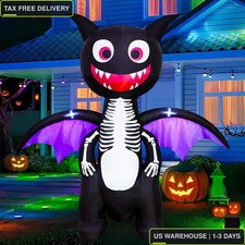6.8 FT Halloween Inflatables Dragon with LED Lights Outdoor Decorations Blow Up picture