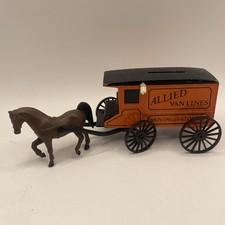 Vintage Antique Ertl Allied Van Lines Horse Drawn Cart Bank picture