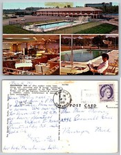 1961 GUILDWOOD INN Sarnia Ontario Canada Vintage Postcard Motor Hotel Pool picture