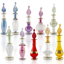 Set of 10 Genie Blown Glass Miniature Perfume Bottles for Perfumes & Esse... picture