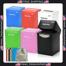 Trading Card Deck Box Set for MTG, PTCG, 6 Colors, Holds 100+ Double-Sleeved picture