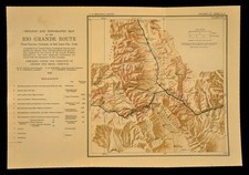 1922 Antique Denver Rio Grande RR Map Salida Colorado Buena Vista Mears Junction picture