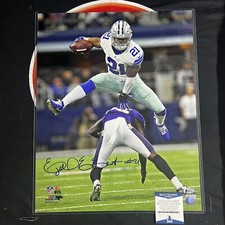 Ezekiel Elliott Dallas Cowboys Signed 16x20 Photo Autographed BAS Certified COA picture