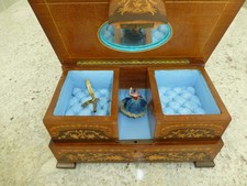 Vintage Swiss Reuge Dancing Ballerina Musical Jewelry Box Automaton (See Video) picture