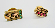 2 x MERCURY MARINE Boat Co. 1/10 10K G.F. Employee Service Pins. Award Tie Pin. picture
