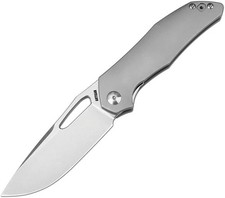 Artisan Keras Framelock Gray Folding Pocket Knife 3.25in Blade Stainless Steel picture