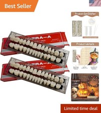 56 Pcs False Teeth Acrylic Resin Dentures Set – Ideal for Learning & Halloween picture