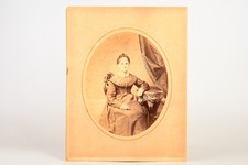 1880s Mounted Albumen Print 11x14 - Portrait of Older Woman Philadelphia V28 picture