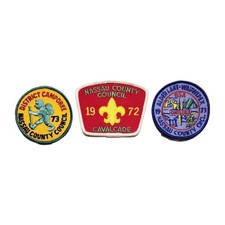 1972-1973 Nassau County Council Boy Scout patches, lot of 3 event patches picture