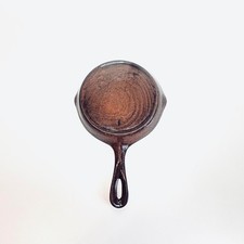 FAVORITE PIQUA WARE #1 cast iron enamel small skillet heat ring vintage CRACKED picture