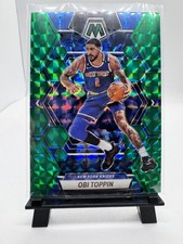 Obi Toppin 2022-23 Panini Mosaic Green Prizm #153 New York Knicks Parallel picture