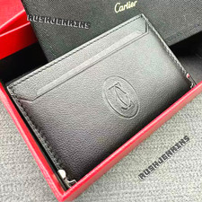 ✅HOT Cartier Black Leather Cardholder - Must De-New in Box, Rare Promotion Gift picture