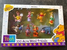 1998 Winnie The Pooh: “100 Acre Wood Friends” Figurine Set Of 8 picture