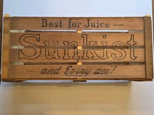 Vintage 1950's, 60's Sunkist Wooden Orange Crate picture