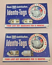 Vintage 1953 DAV Disabled American Veterans NJ Idento Tags New Jersey Lot 2 Card picture