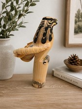 Otakapoppo Sasano Ittobori Signed Wooden Hand Carved Hawk Japanese Folk Art  picture