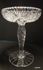 American Brilliant Cut Compote, Blackmer, Pre 1916 Spiral Twist Stem (CAB2 OCC) picture