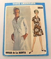 Vintage 60s Vogue Americana 2038 Oscar De La Renta Dress Pattern Cut Sz 12 picture