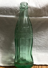 Vintage COCA COLA Bottle 6 1/2oz Green Glass 1965 City - Las Vegas N Mex 8” Tall picture