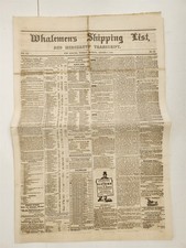 1862 antique CIVIL WAR EMANCIPATION PROCLAMATION new bedford ma WHALING NEWS  picture