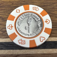 CACTUS PETE'S HOTEL CASINO $1 hotel casino gaming poker chip - Jackpot, NV picture