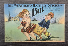 Love Romance Pretty Woman Girlfriend Humor Cartoon Color Postcard Vintage picture
