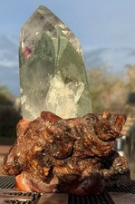 ☘️RR⛏️: “The Money Crystal” Polished Quartz W/Chlorite Phantoms, Brazil picture