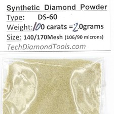 Diamond Powder Grinding 140/170 Mesh (140 Grit), Weight - 100 Carats = 20 Gram picture