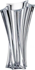 Crystal Glass Vase – Heavy Crystal Vase for Flowers with Weighted Bottom, Thick picture