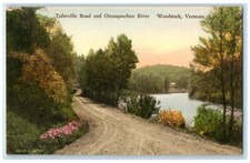 c1940 Taftsville Road Ottauquechee River Woodstock Vermont Hand-Colored Postcard picture