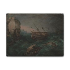Adam Willaerts - Shipwreck off a Rocky Coast - 1614 - Canvas Wall Art picture