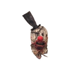 Burlap Clown Mask OOAK Hand Painted  Halloween Mask picture
