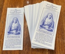 Lot Of 100 Seven Sorrows Of Mary Blessed Virgin Catholic Prayer Brochure picture