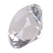 LONGWIN 80MM Clear Crystal Diamond Glass Paperweight Jewels Wedding Decor Gift picture