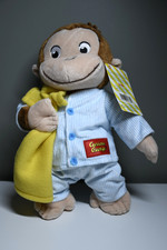 NWT Curious George In Pajamas with Blankey Plush Monkey Kids Preferred 12