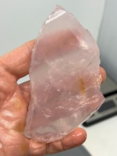 Semi-Transparent Rose Quartz Slab Lapidary Cabbing Carving Chakra Reiki picture