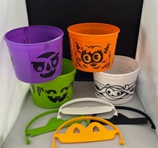 McDonalds Halloween Buckets 2022 2023 2024 Happy Meal Purple Green Orange Lot picture