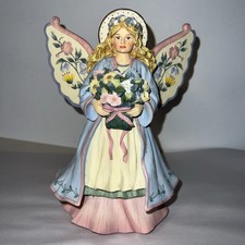 Vintage Demdaco Wild Flowers Angel Figurine By Kathy Killip 2003 Multicolor 8.5