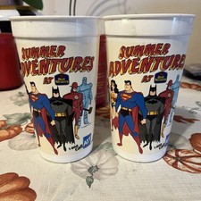 Superman Best Western Promotion Plastic Cups. Set of 2. picture