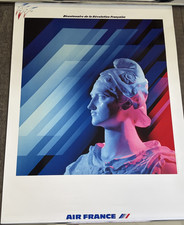 1989 Air France Original Travel Poster French Revolution Bicentennial Marianne picture