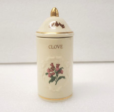Vintage Lenox Spice Garden Clove Jar 1992 Lidded Fine Porcelain Kitchen Decor picture