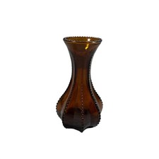 Vintage Bud Vase Hobnail Pattern Amber picture