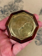 Antique Misers Pinch Wood & Brass Snuff Box Tobacco 19th C. English Victorian picture