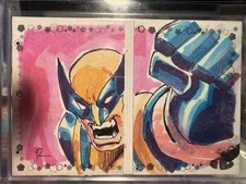 2021 UD Marvel Premier Booklet Dual Panel Sketch Card Wolverine J Rubenstein picture